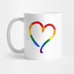 Pride Flag Heart Mug